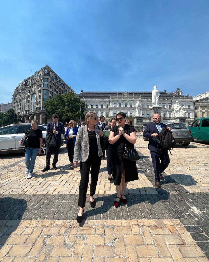 Stefanie Hubig And Oleksandra Romantsova In Kyiv